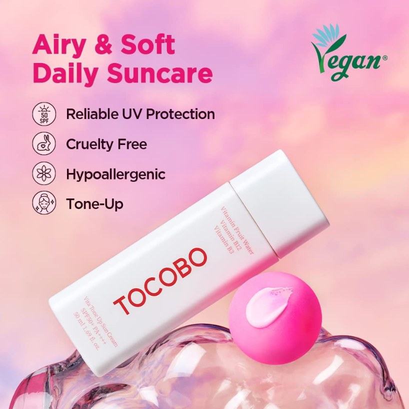 Tocobo – Vita Tone Up Sun Cream SPF50+ PA++++ – Toning Cream with Filter – 50ml