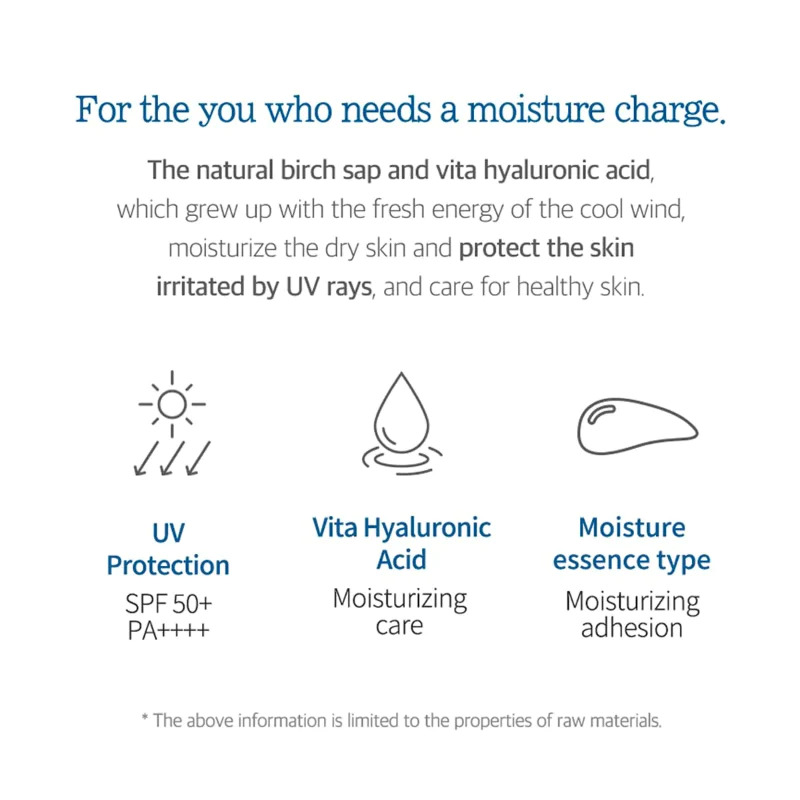 Round Lab – Birch Juice Moisturizing Sun Cream SPF50+ PA++++ – Moisturizing SPF Cream – 50 ml