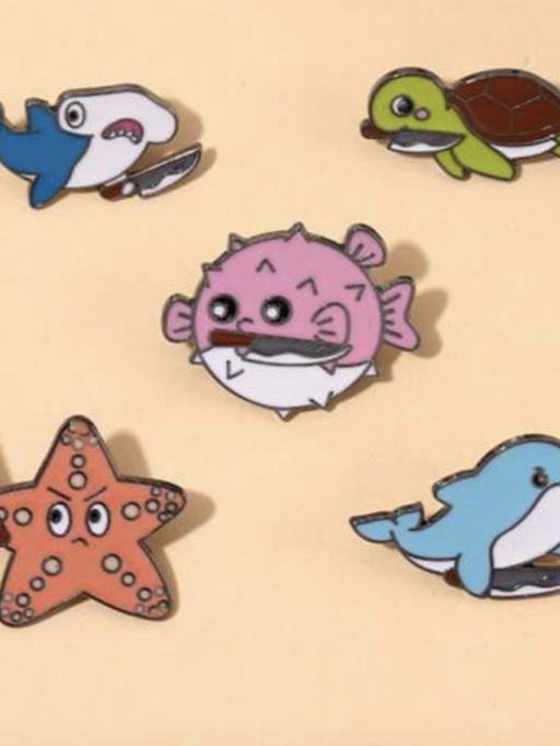 Sea Animal Bag Pins