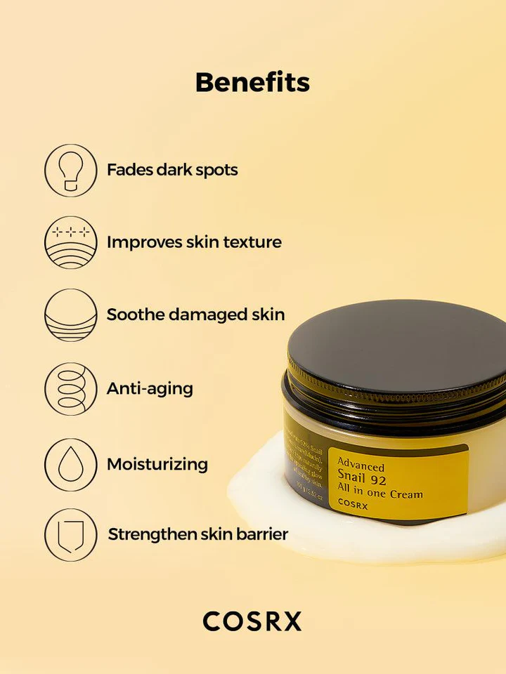 Cosrx – Advanced Snail 92 All in One Cream – 100g