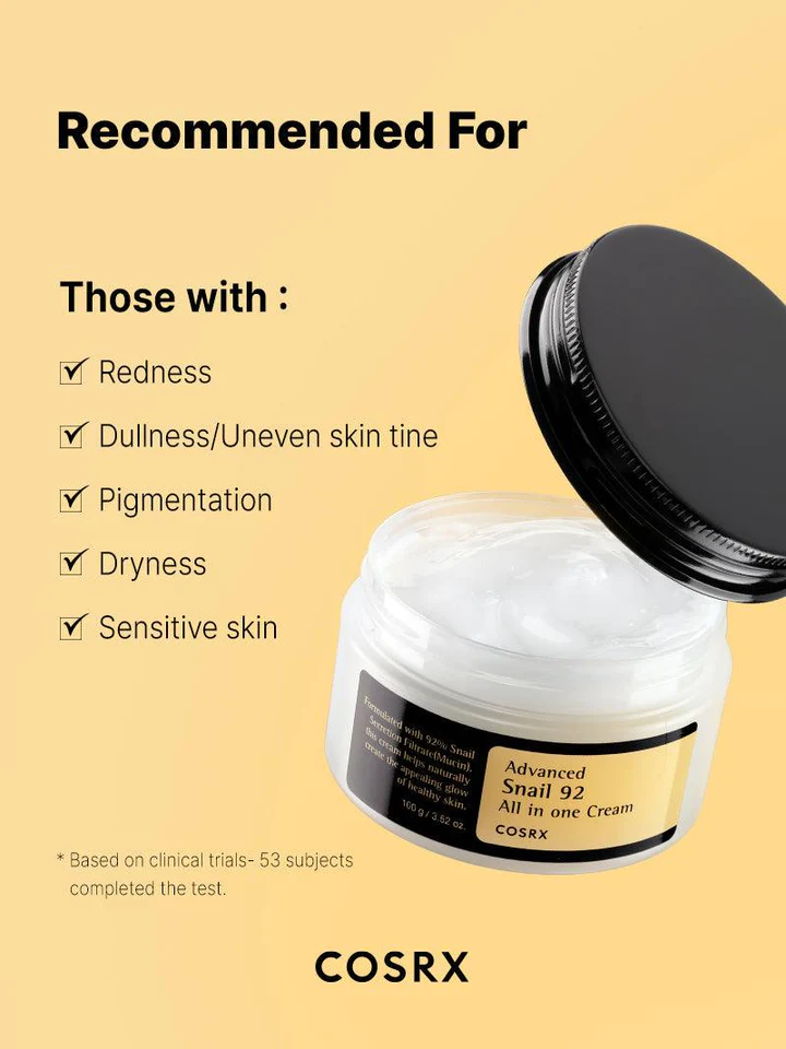 Cosrx – Advanced Snail 92 All in One Cream – 100g