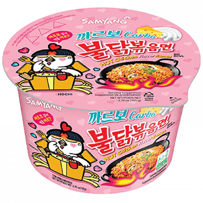 Samyang Instant Ramen Pittige Kip Carbonara Smaak (Big Bowl) 105g