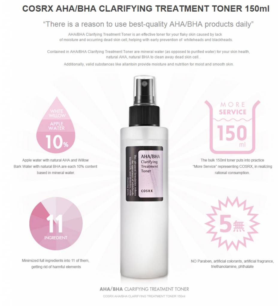 Cosrx AHA/BHA Clarifying Treatment Toner